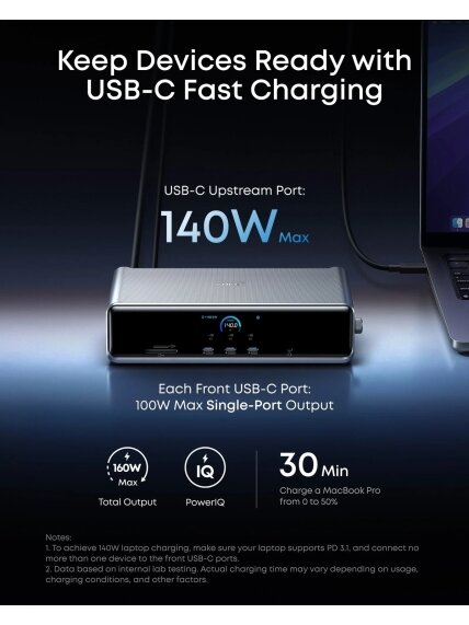 Anker Prime Docking Station (14-in-1, Triple Display, DisplayLink) | A83B33A1 3 Anker Prime Docking Station (14-in-1, Triple Display, DisplayLink) | A83B33A1 3