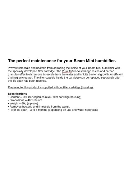 Anti-calc & Antibacterial Filter Capsules (2x) | For Beam mini | White 2 Anti-calc & Antibacterial Filter Capsules (2x) | For Beam mini | White 2