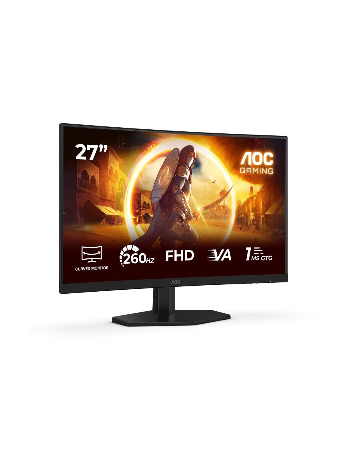 AOC C27G42ZE | 27 " | Fast VA | FHD | 16:9 | 260 Hz | 1 ms | 1920 x 1080 pixels | 300 cd/m² | HDMI ports quantity 1 | Black 4