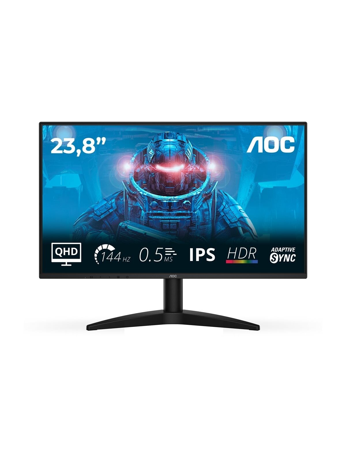 AOC | Q24B36X | 24 " | IPS | QHD | 16:9 | 144 Hz | 4 ms | 2560 x 1440 pixels | 300 cd/m² | HDMI ports quantity 1 | Black 4 AOC | Q24B36X | 24 " | IPS | QHD | 16:9 | 144 Hz | 4 ms | 2560 x 1440 pixels | 300 cd/m² | HDMI ports quantity 1 | Black 4