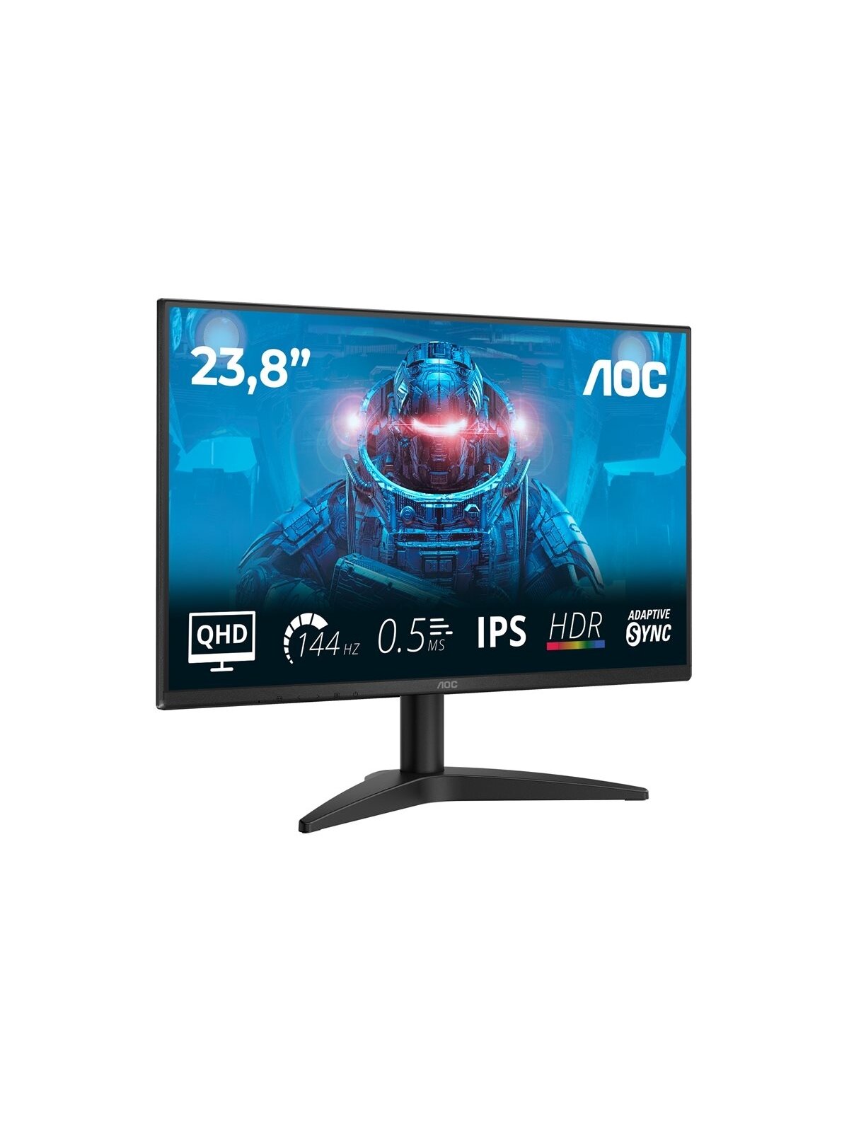 AOC | Q24B36X | 24 " | IPS | QHD | 16:9 | 144 Hz | 4 ms | 2560 x 1440 pixels | 300 cd/m² | HDMI ports quantity 1 | Black 5 AOC | Q24B36X | 24 " | IPS | QHD | 16:9 | 144 Hz | 4 ms | 2560 x 1440 pixels | 300 cd/m² | HDMI ports quantity 1 | Black 5