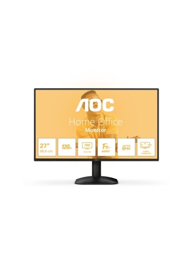 AOC | 27B31H | 27 " | IPS | FHD | 16:9 | 120 Hz | 1 ms | 1920 x 1080 pixels | 300 cd/m² | HDMI ports quantity 1 | Black
