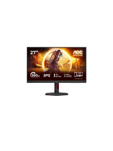 AOC 27G4ZR | 27 " | Fast IPS | FHD | 16:9 | 240 Hz | 1 ms | 1920 x 1080 pixels | 350 cd/m² | HDMI ports quantity 2 | Black AOC 27G4ZR | 27 " | Fast IPS | FHD | 16:9 | 240 Hz | 1 ms | 1920 x 1080 pixels | 350 cd/m² | HDMI ports quantity 2 | Black