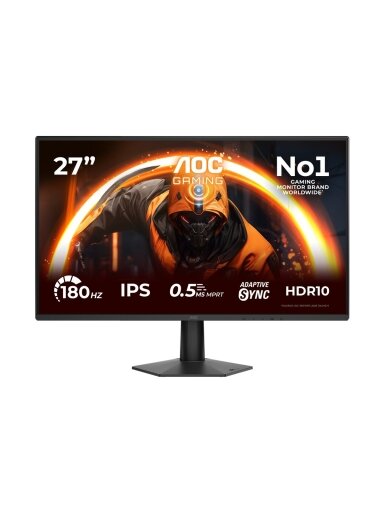 AOC 27G50F | 27 " | IPS | FHD | 16:9 | 144 Hz | 0.5 ms | 1920 x 1080 pixels | 300 cd/m² | HDMI ports quantity 1 | Black AOC 27G50F | 27 " | IPS | FHD | 16:9 | 144 Hz | 0.5 ms | 1920 x 1080 pixels | 300 cd/m² | HDMI ports quantity 1 | Black