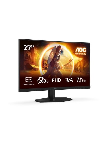 AOC C27G42ZE | 27 " | Fast VA | FHD | 16:9 | 260 Hz | 1 ms | 1920 x 1080 pixels | 300 cd/m² | HDMI ports quantity 1 | Black 4 AOC C27G42ZE | 27 " | Fast VA | FHD | 16:9 | 260 Hz | 1 ms | 1920 x 1080 pixels | 300 cd/m² | HDMI ports quantity 1 | Black 4