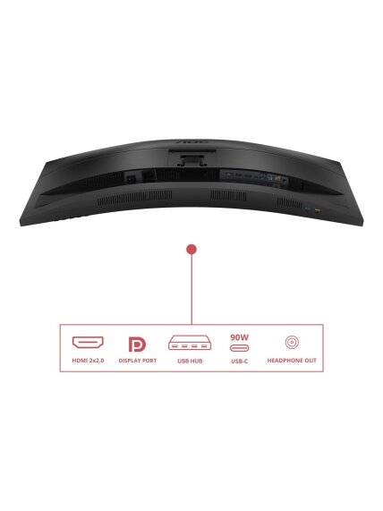 AOC CU34E4CV | 34 " | VA | 21:9 | 120 Hz | 4 ms | 3440 x 1440 pixels | HDMI ports quantity 2 | Black 11