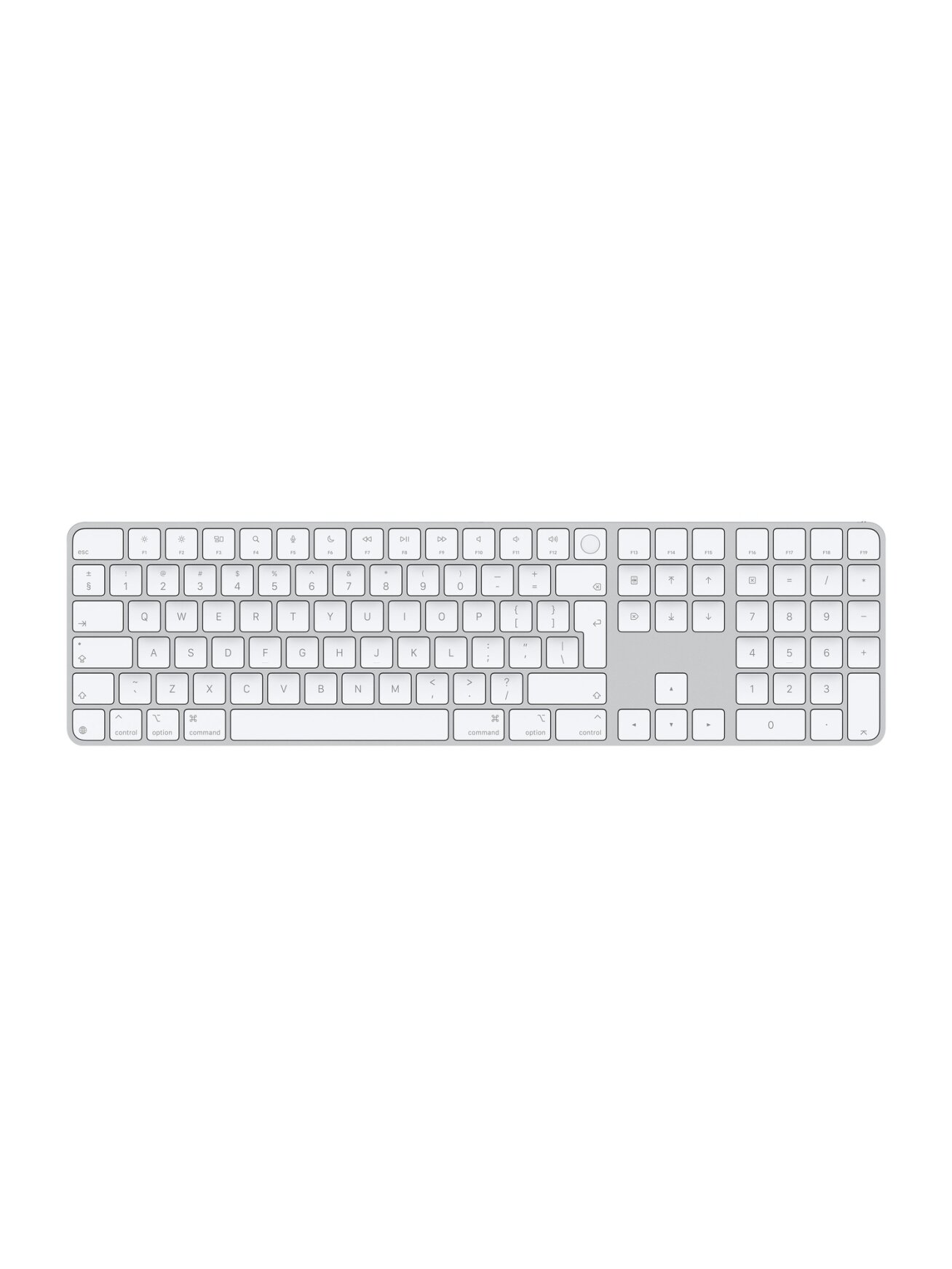 Apple Magic Keyboard with Touch ID and Numeric Keypad | Keyboard | Wireless | English | White Apple Magic Keyboard with Touch ID and Numeric Keypad | Keyboard | Wireless | English | White