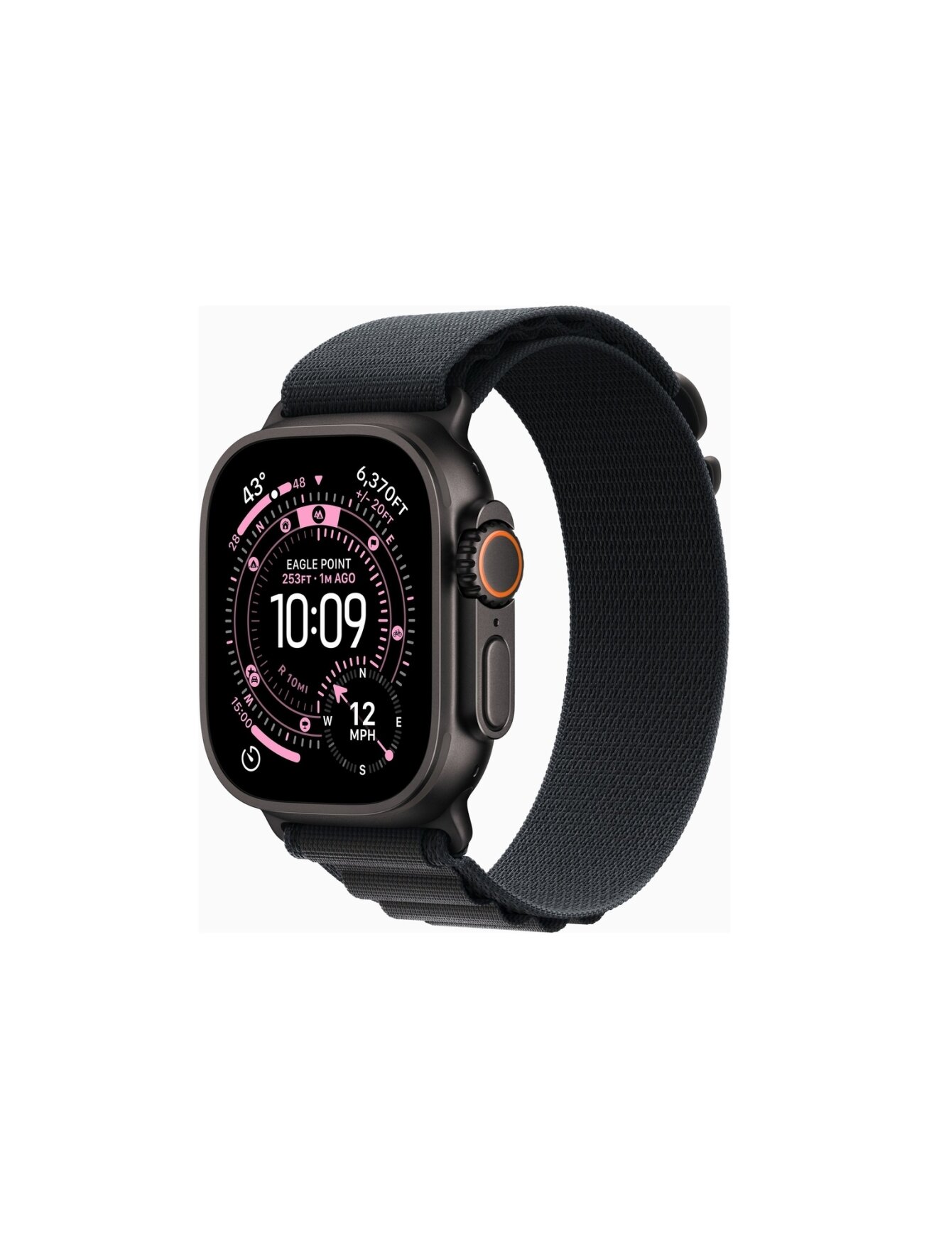 Apple Watch Ultra 3 GPS + Cellular 49mm Black Titanium Case with Black Alpine Loop - Large | Apple