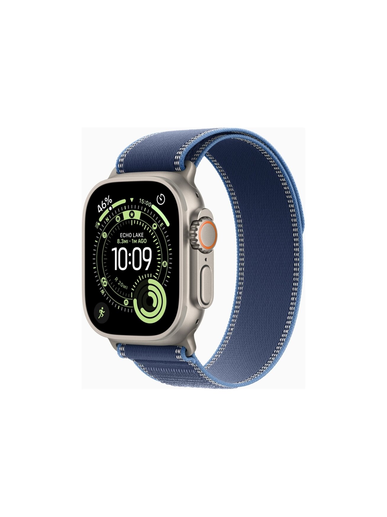 Apple Watch Ultra 3 GPS + Cellular 49mm Natural Titanium Case with Blue/Bright Blue Trail Loop - M/L | Apple Apple Watch Ultra 3 GPS + Cellular 49mm Natural Titanium Case with Blue/Bright Blue Trail Loop - M/L | Apple