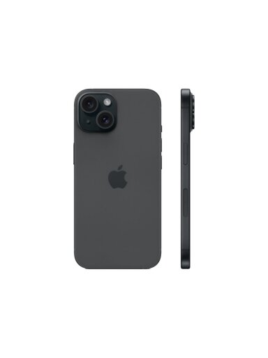 Apple | iPhone 15 | Black | 6.1 " | Super Retina XDR | 2556 x 1179 pixels | A16 Bionic | Internal RAM 6 GB | 128 GB | Dual SIM | 4G | Main camera resolution 48+12 MP | Secondary camera resolution 12 MP | iOS | 17