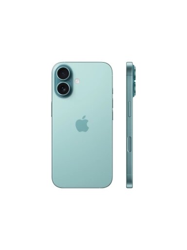 Apple | iPhone 16 | Teal | 6.1 " | Super Retina XDR display | 2556 x 1179 pixels | A18 | Internal RAM 8 GB | 128 GB | Dual SIM | 4G | Main camera resolution 48+12 MP | Secondary camera resolution 12 MP | iOS | 18 Apple | iPhone 16 | Teal | 6.1 " | Super Retina XDR display | 2556 x 1179 pixels | A18 | Internal RAM 8 GB | 128 GB | Dual SIM | 4G | Main camera resolution 48+12 MP | Secondary camera resolution 12 MP | iOS | 18