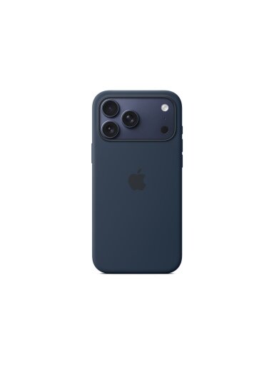 Apple iPhone 17 Pro Max Silicone Case with MagSafe – Midnight | Apple