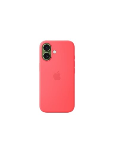 Apple iPhone 17 Silicone Case with MagSafe – Bright Guava | Apple