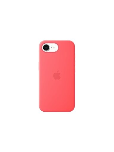 Apple iPhone 17e Silicone Case with MagSafe – Bright Guava | Apple