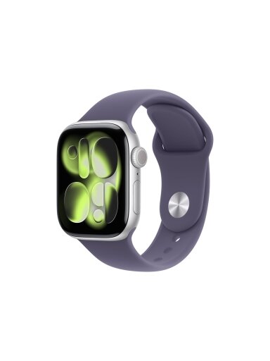 Apple Watch Series 11 GPS + Cellular 42mm Silver Aluminium Case with Purple Fog Sport Band - M/L | Apple Apple Watch Series 11 GPS + Cellular 42mm Silver Aluminium Case with Purple Fog Sport Band - M/L | Apple