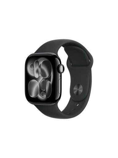 Apple Watch Series 11 GPS + Cellular 42mm Jet Black Aluminium Case with Black Sport Band - M/L | Apple Apple Watch Series 11 GPS + Cellular 42mm Jet Black Aluminium Case with Black Sport Band - M/L | Apple