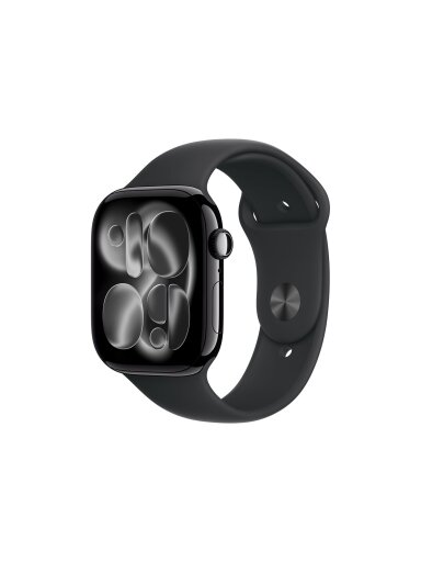 Apple Watch Series 11 GPS + Cellular 46mm Jet Black Aluminium Case with Black Sport Band - S/M | Apple Apple Watch Series 11 GPS + Cellular 46mm Jet Black Aluminium Case with Black Sport Band - S/M | Apple