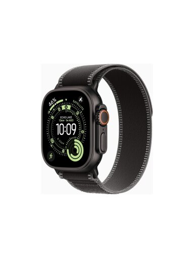 Apple Watch Ultra 3 GPS + Cellular 49mm Black Titanium Case with Black/Charcoal Trail Loop - S/M | Apple