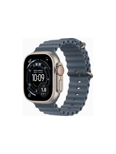 Apple Watch Ultra 3 GPS + Cellular 49mm Natural Titanium Case with Anchor Blue Ocean Band | Apple