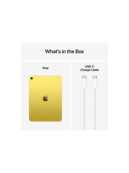 Apple | iPad Air Wi-Fi + Cellular | 11 " | Yellow | IPS, Liquid Retina | 2360 x 1640 pixels | Apple A16 | 256 GB | 3G | 4G | 5G | Wi-Fi | Front camera | 12 MP | Rear camera | 12 MP | Bluetooth | 5.3 | iPadOS | USB-C charging cable 3
