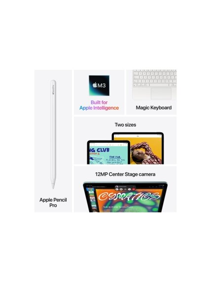 Apple | iPad Air Wi-Fi + Cellular | 13 " | Purple | IPS | 2732 x 2048 pixels | Apple M3 | 8 GB | 128 GB | 3G | 4G | 5G | Wi-Fi | Front camera | 12 MP | Rear camera | 12 MP | Bluetooth | 5.3 | iPadOS | USB-C charging cable 8 Apple | iPad Air Wi-Fi + Cellular | 13 " | Purple | IPS | 2732 x 2048 pixels | Apple M3 | 8 GB | 128 GB | 3G | 4G | 5G | Wi-Fi | Front camera | 12 MP | Rear camera | 12 MP | Bluetooth | 5.3 | iPadOS | USB-C charging cable 8