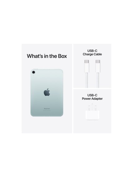 Apple | iPad mini Wi-Fi + Cellular | 8.3 " | Blue | IPS | 2266 x 1488 pixels | Apple A17 Pro | 256 GB | 3G | 4G | 5G | Wi-Fi | Front camera | 12 MP | Rear camera | 12 MP | Bluetooth | 5.3 | iPadOS | USB-C charging cable 6