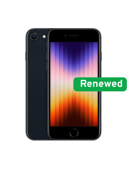 Apple Renewed Grade A | Apple iPhone SE (2022) | Midnight | 4.7 " | Retina HD | A15 Bionic | 4 GB | 64 GB | iOS