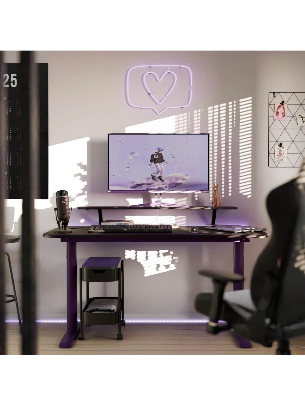 Arozzi Gaming Desk | Arena Medium | Purple 3 Arozzi Gaming Desk | Arena Medium | Purple 3