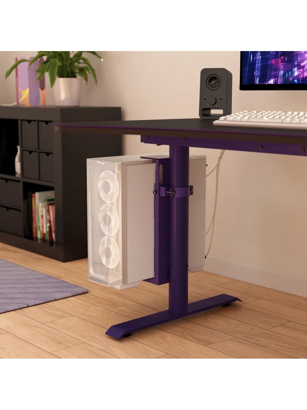 Arozzi | Under-desk | Arena PC Mount AZ-PCMOUNT-PP | Adjustable Height, Width | Purple 4 Arozzi | Under-desk | Arena PC Mount AZ-PCMOUNT-PP | Adjustable Height, Width | Purple 4