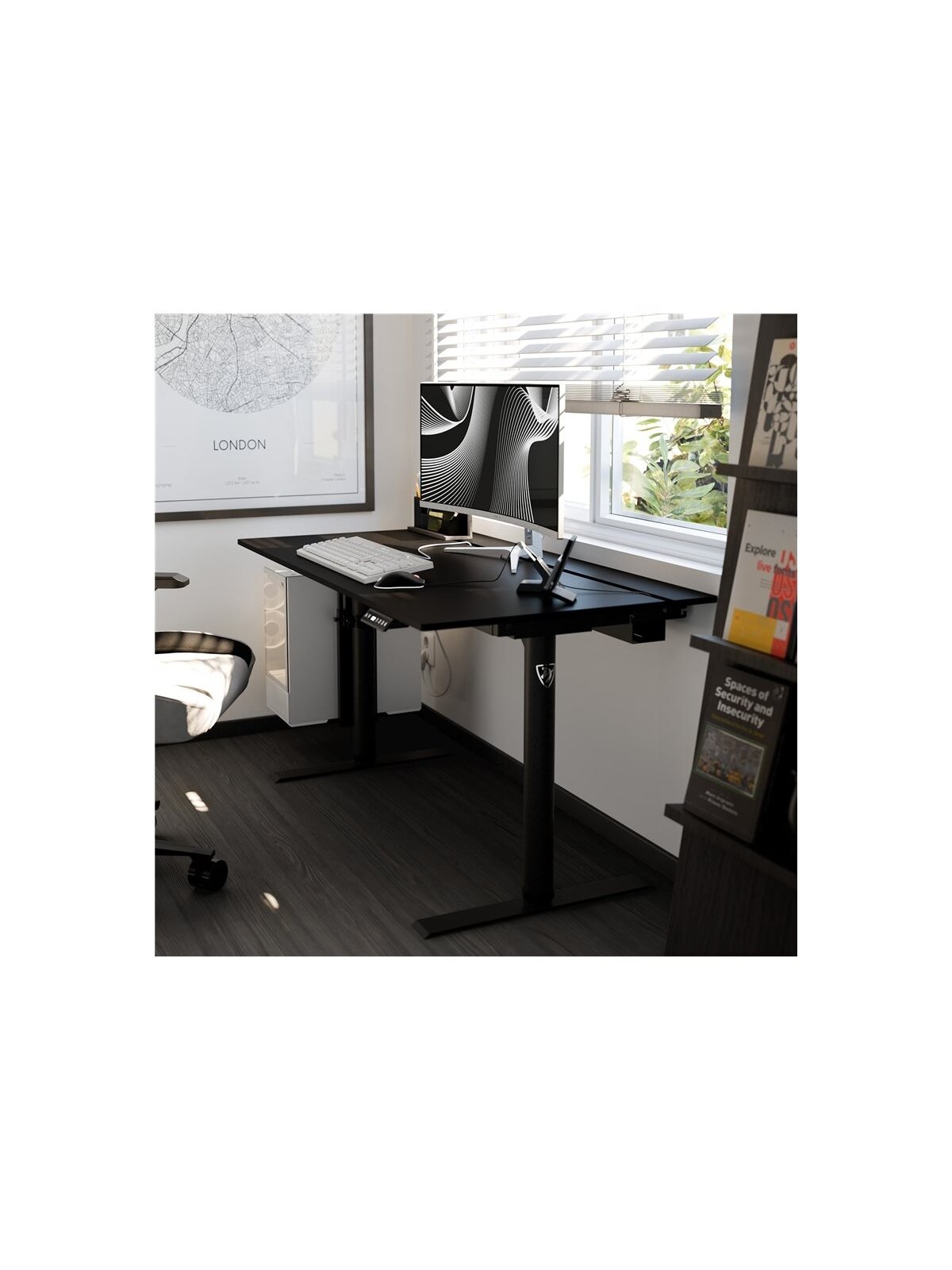 Arozzi Electric Standing Desk | Arena Nordico | Black 4