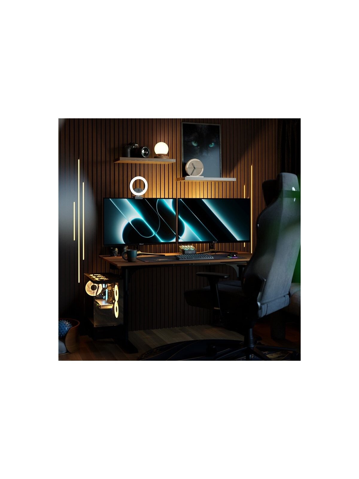 Arozzi Electric Standing Desk | Arena Nordico | Walnut 4