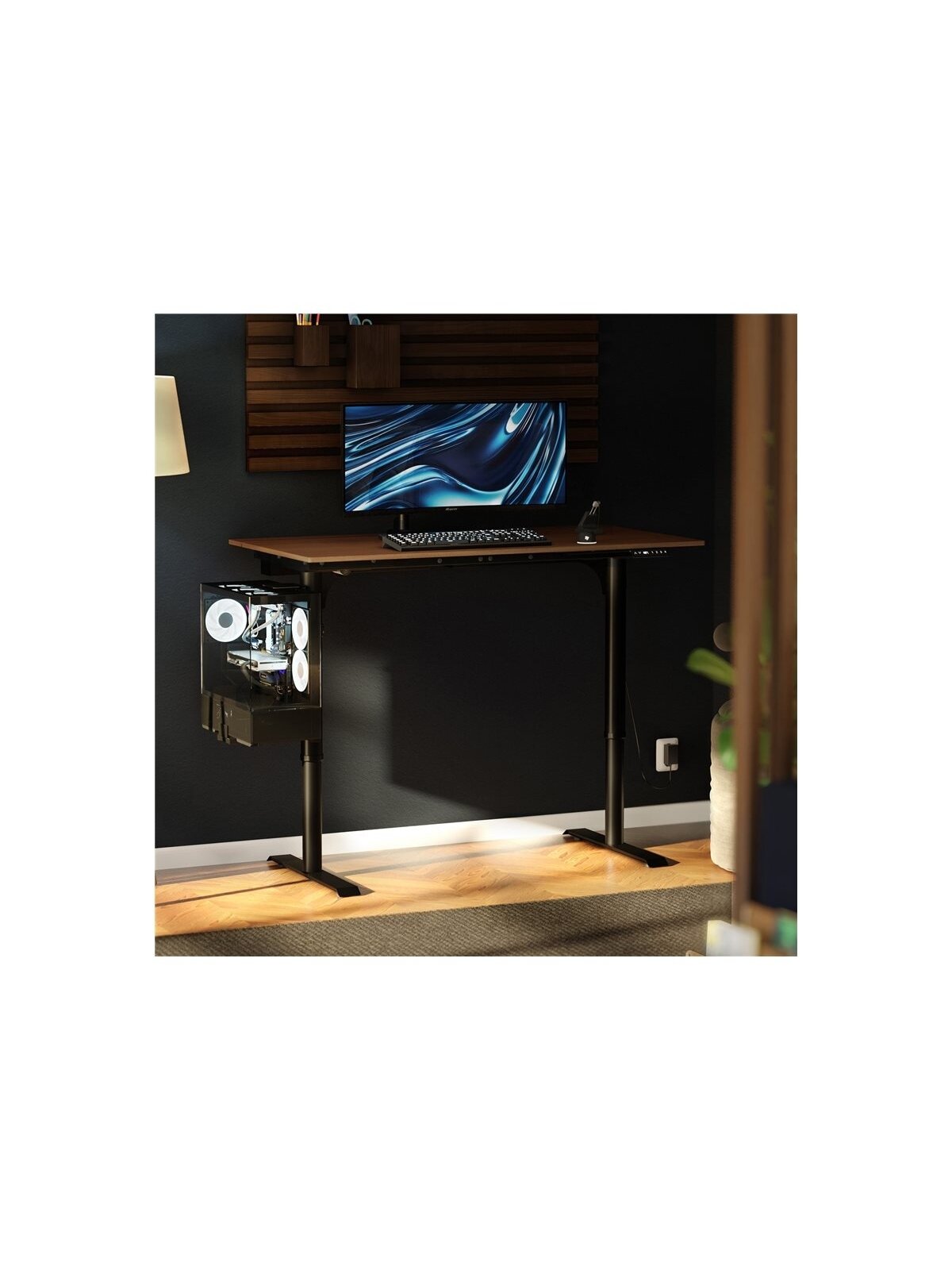 Arozzi Electric Standing Desk | Arena Nordico | Walnut 5