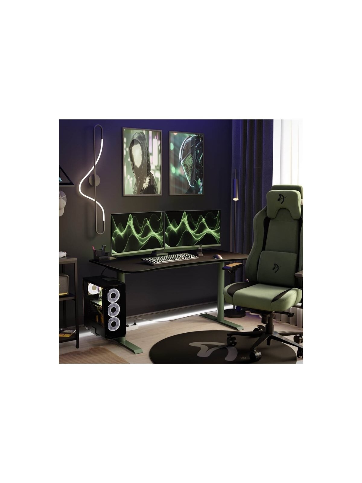 Arozzi Gaming Desk | Arena Medium | Forest Green 5 Arozzi Gaming Desk | Arena Medium | Forest Green 5