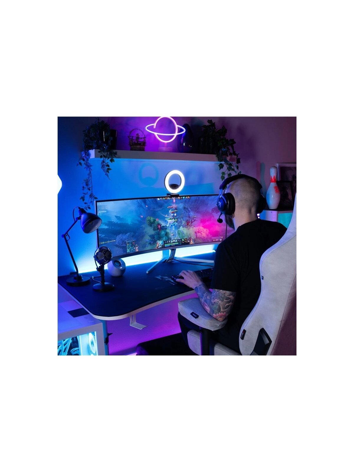 Arozzi | Nova | 49 " | VA | 32:9 | 165 Hz | 4 ms | 5120 x 1440 pixels | 350 cd/m² | HDMI ports quantity 2 | White 6