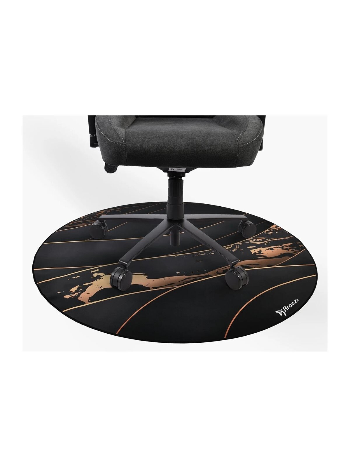 Arozzi Zona Round Floor Pad | Black/Gold 3 Arozzi Zona Round Floor Pad | Black/Gold 3