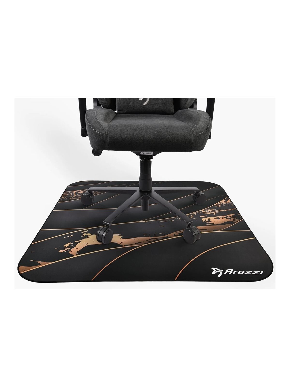 Arozzi Zona Square Floor Pad | Black/Gold 3 Arozzi Zona Square Floor Pad | Black/Gold 3