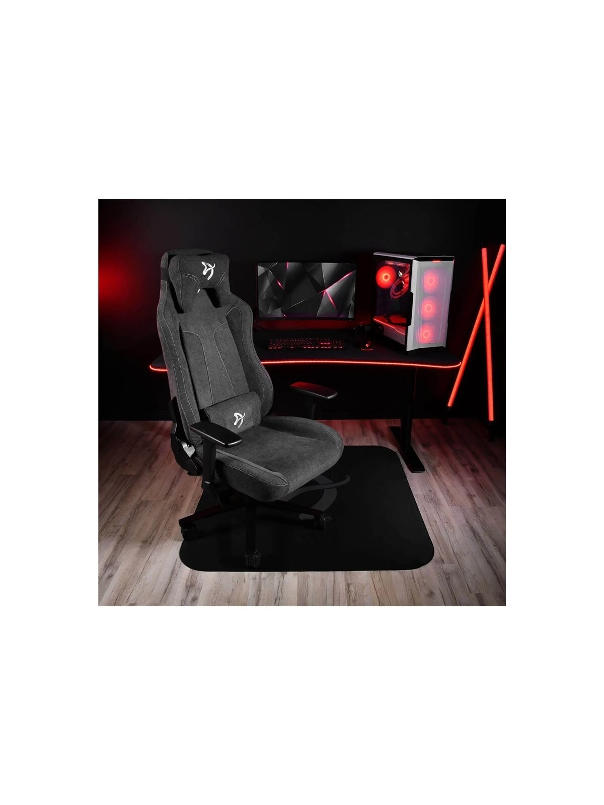 Arozzi Zona Square Floor Pad | Black/Grey 4