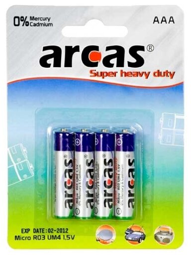 Arcas | AAA/R03 | Super Heavy Duty | 4 pc(s)