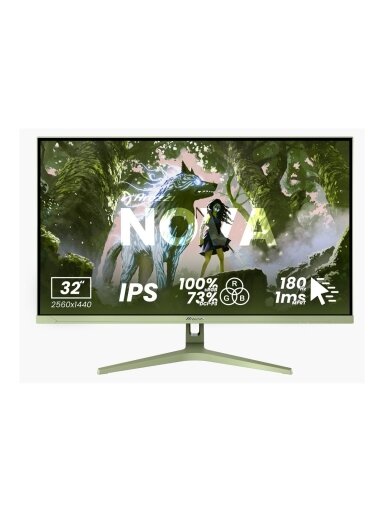 Arozzi | Nova | 27 " | IPS | QHD | 16:9 | 260 Hz | 1 ms | 2560 x 1440 pixels | 350 cd/m² | HDMI ports quantity 2 | Forest Green Arozzi | Nova | 27 " | IPS | QHD | 16:9 | 260 Hz | 1 ms | 2560 x 1440 pixels | 350 cd/m² | HDMI ports quantity 2 | Forest Green