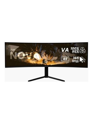 Arozzi | Nova | 49 " | VA | 32:9 | 165 Hz | 4 ms | 5120 x 1440 pixels | 350 cd/m² | HDMI ports quantity 2 | Black Arozzi | Nova | 49 " | VA | 32:9 | 165 Hz | 4 ms | 5120 x 1440 pixels | 350 cd/m² | HDMI ports quantity 2 | Black