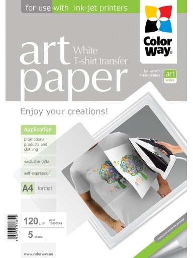 ART | Photo Paper T-shirt transfer (white) | 120 g/m² | A4