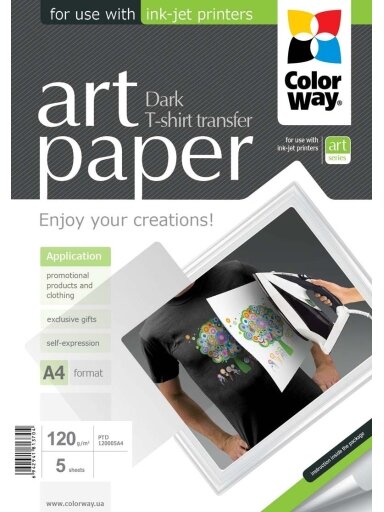 ART T-shirt transfer (dark) | Photo Paper | 120 g/m² | A4 | A4