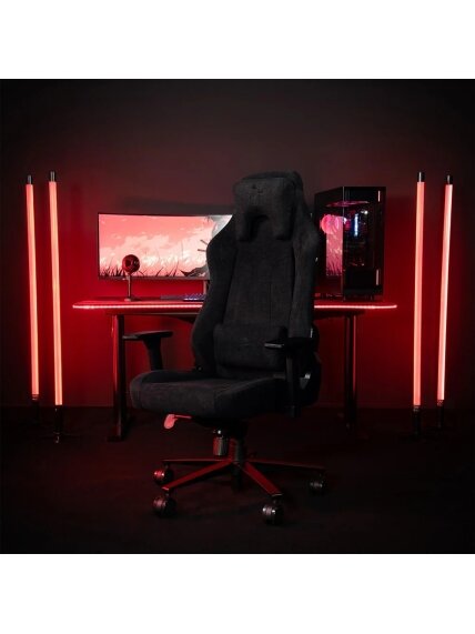 Arozzi Soft Fabric/Metal/Aluminium | Gaming Chair | Vernazza Soft Fabric | Pure Black 5