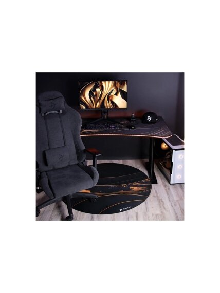 Arozzi Zona Round Floor Pad | Black/Gold 4 Arozzi Zona Round Floor Pad | Black/Gold 4