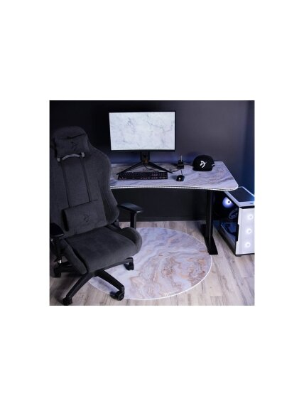 Arozzi Zona Round Floor Pad | White Marble 4 Arozzi Zona Round Floor Pad | White Marble 4