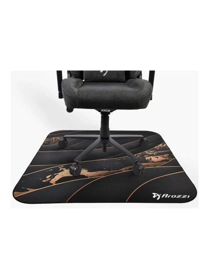 Arozzi Zona Square Floor Pad | Black/Gold 3 Arozzi Zona Square Floor Pad | Black/Gold 3