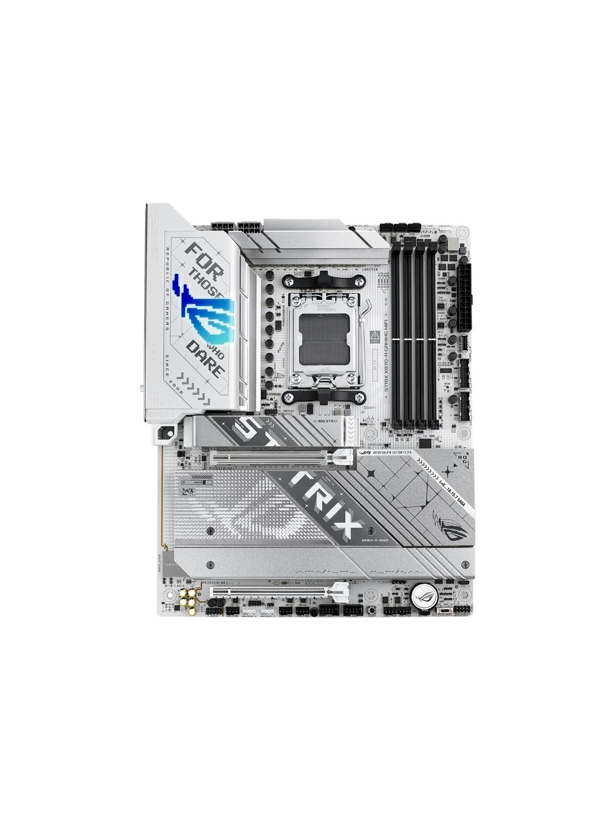 Asus ROG STRIX X870-A GAMING WIFI | Processor family AMD | Processor socket AM5 | DDR5 | Supported hard disk drive interfaces SATA, M.2 | Number of SATA connectors 2 Asus ROG STRIX X870-A GAMING WIFI | Processor family AMD | Processor socket AM5 | DDR5 | Supported hard disk drive interfaces SATA, M.2 | Number of SATA connectors 2