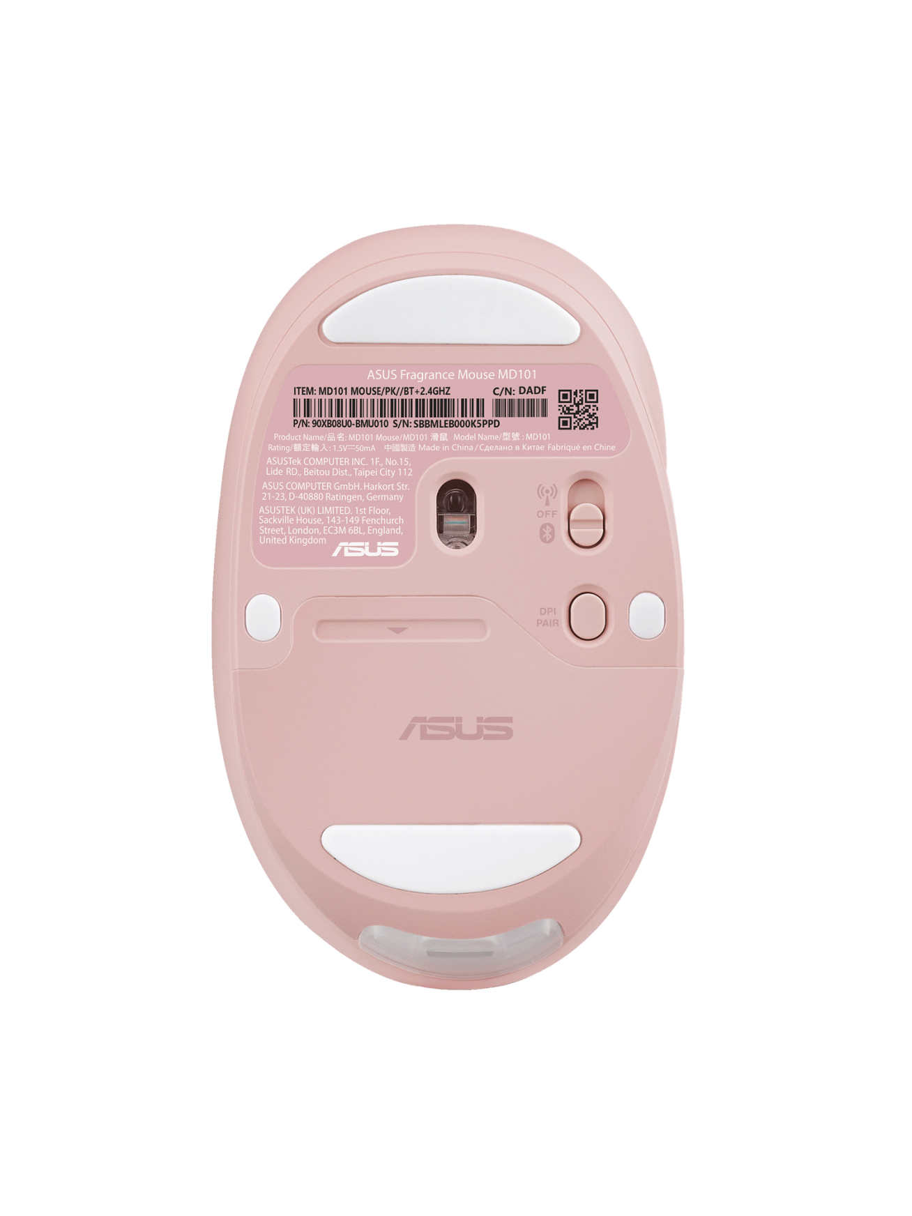 Asus Fragrance MD101 | Mouse | 2.4 GHz, Bluetooth | Rose Clay 4