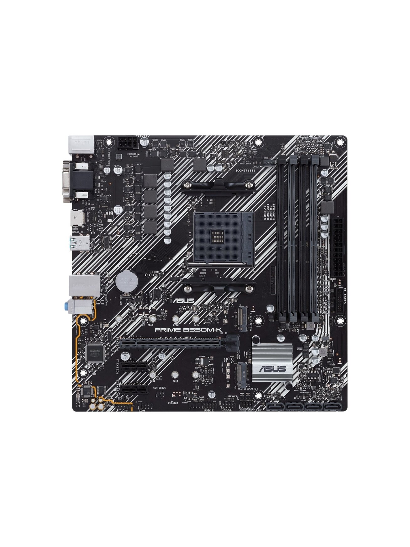 Asus | PRIME B550M-K | Processor family AMD | Processor socket AM4 | DDR4 | Memory slots 4 | Chipset AMD B | Micro ATX Asus | PRIME B550M-K | Processor family AMD | Processor socket AM4 | DDR4 | Memory slots 4 | Chipset AMD B | Micro ATX