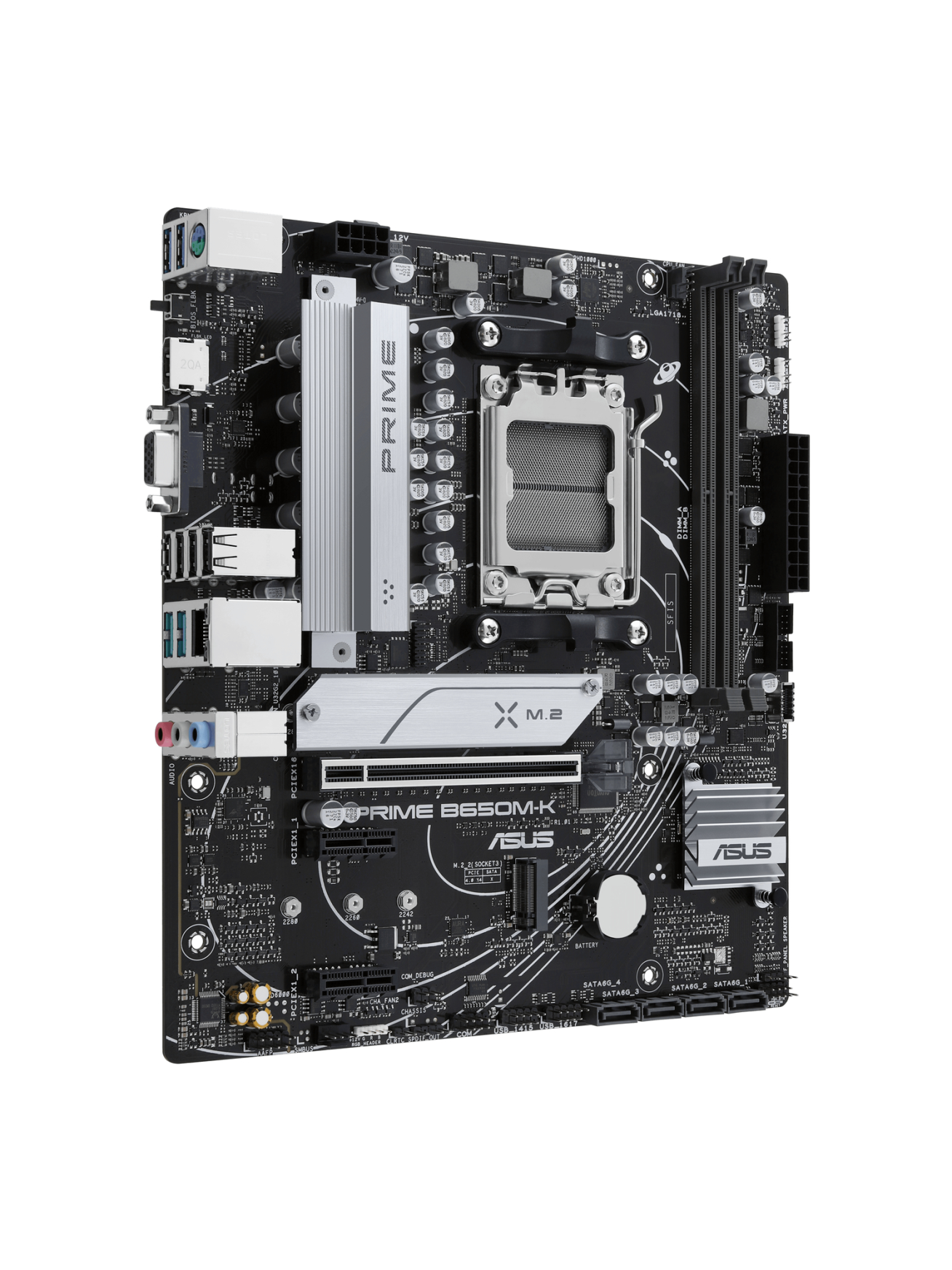 Asus | PRIME B650M-K | Processor family AMD | Processor socket AM5 | DDR5 | Supported hard disk drive interfaces SATA, M.2 | Number of SATA connectors 4 1